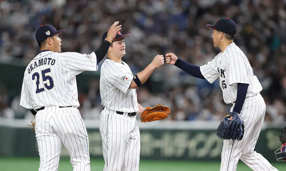 【画像・写真】大勢　堂々の侍Jデビュー　MAX157キロ、11球で代表初セーブ　巨人では新人最多タイ37セーブ