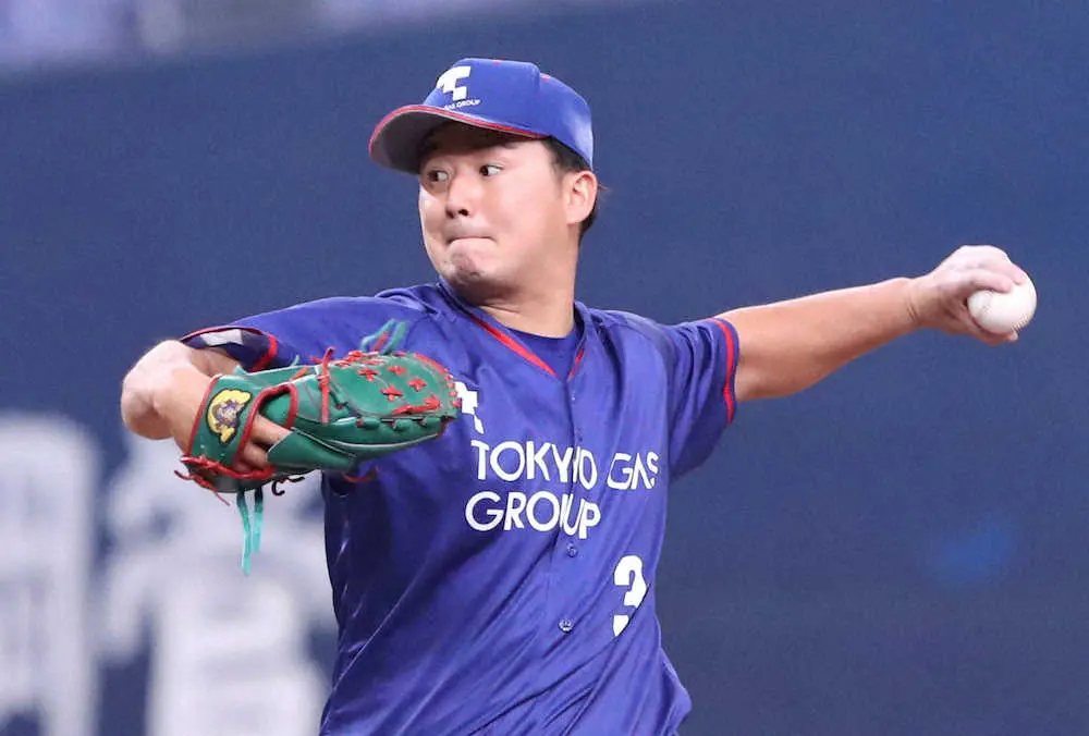 【画像・写真】東京ガス3年目コンビが活躍　加藤追加点となる適時打＆高橋7回無失点