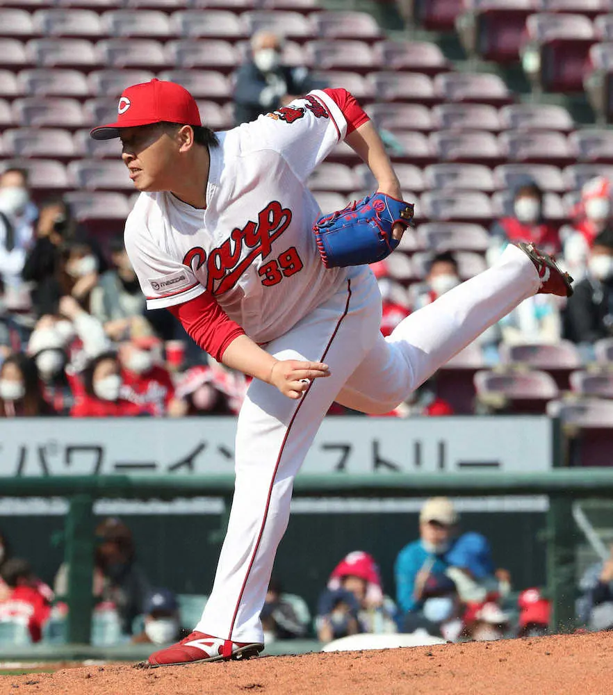 【画像・写真】広島　田中、山口ら4投手が持ち味アピール　菊池保「シュートで外野フライに取れたのはよかった」