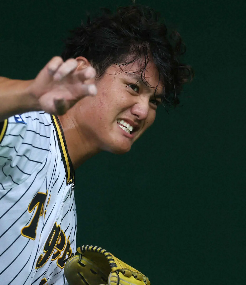 【画像・写真】阪神・西純　“新兵器”チェンジアップに手応え「悪くない感覚」　岡田監督も「まだまだ伸びる」