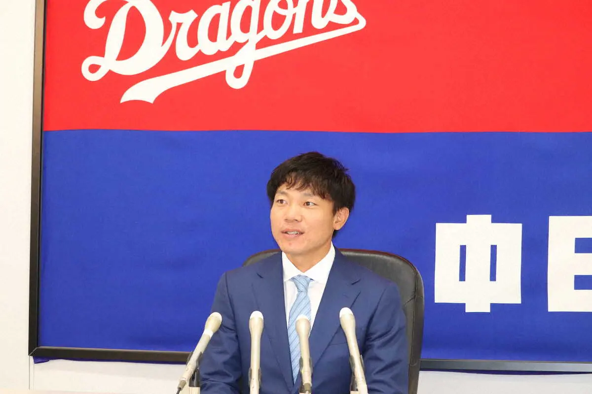 【画像・写真】中日・大島、45歳まで現役!!“福留超え”で立浪監督の2480安打目標に　現状維持で2年契約