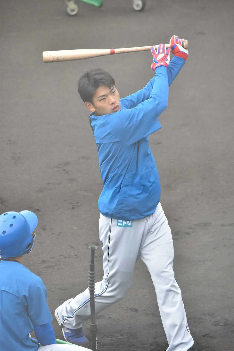 【画像・写真】日本ハム・野村　お手本は今季引退したヤクルト・内川「打率を稼ぐのが長所」
