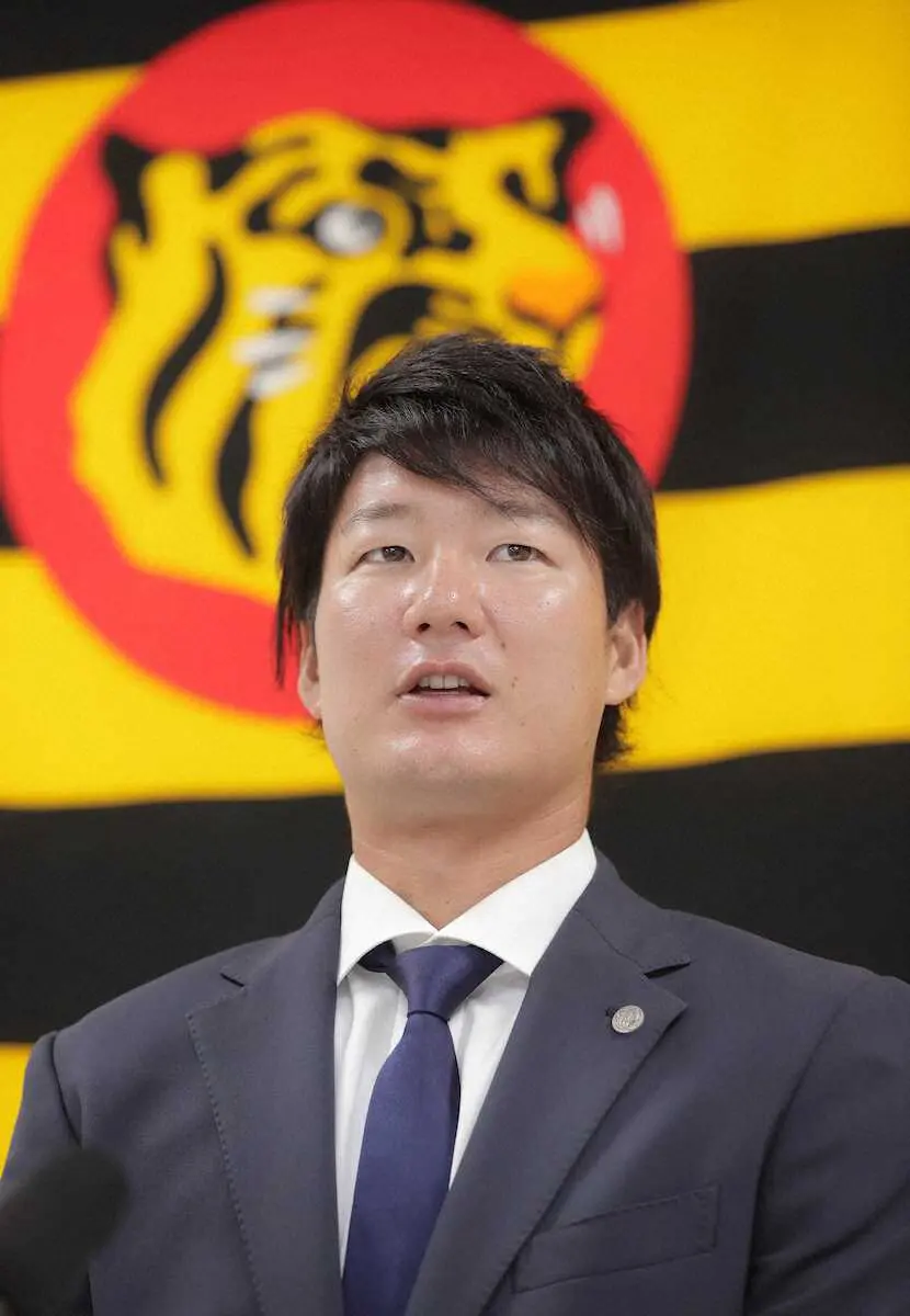 【画像・写真】新加入の阪神・渡辺諒、1000万円ダウンで契約更改「ほんとに悔しい1年」　高浜も200万円減で更改