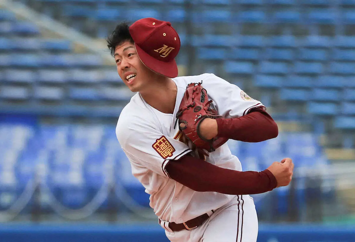 【画像・写真】名城大、序盤からリード許す展開に　来秋ドラフト候補右腕・松本「来年は僕が引っ張る」