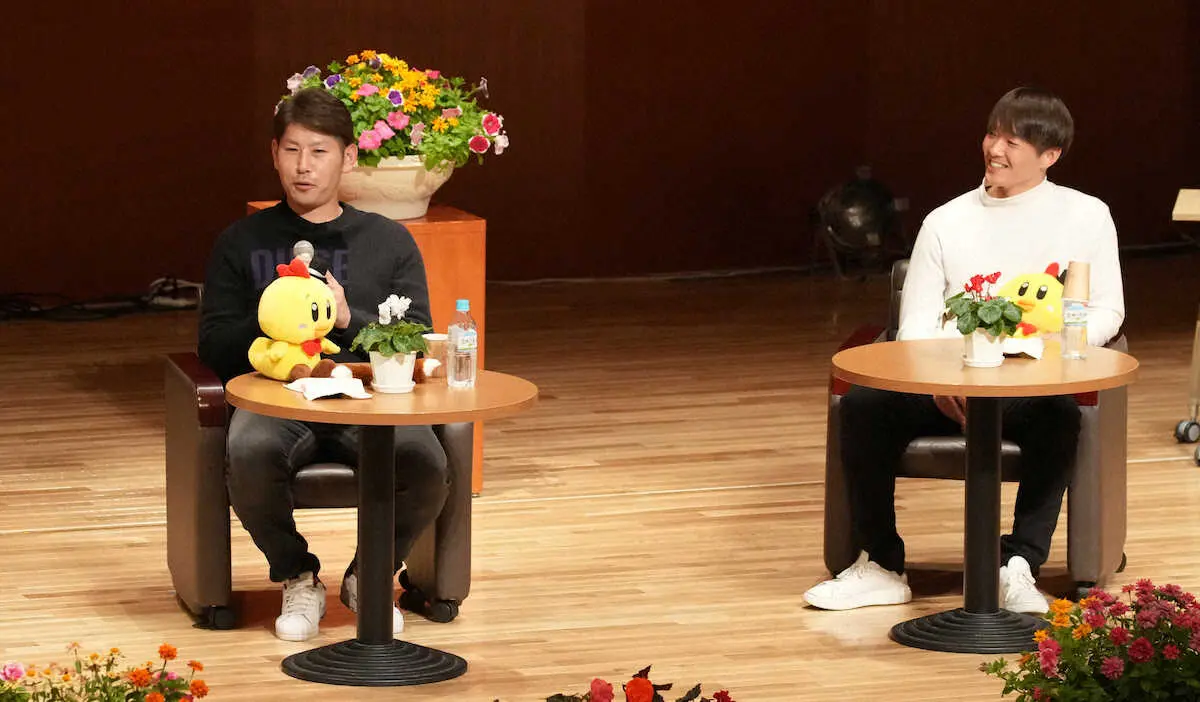 【画像・写真】日本ハム・玉井　新背番「19」で金子魂継承誓う　3年ぶり「応援大使」で中札内村訪問　