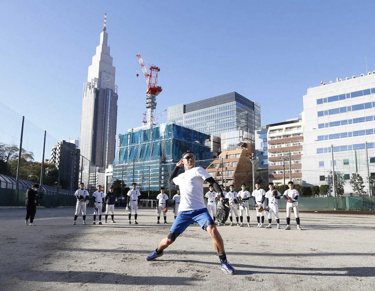 【画像・写真】新宿御苑にも響いたイチローさん「さあ、来い」の声　都新宿・田久保監督「夢のような時間。奇跡が起きた」