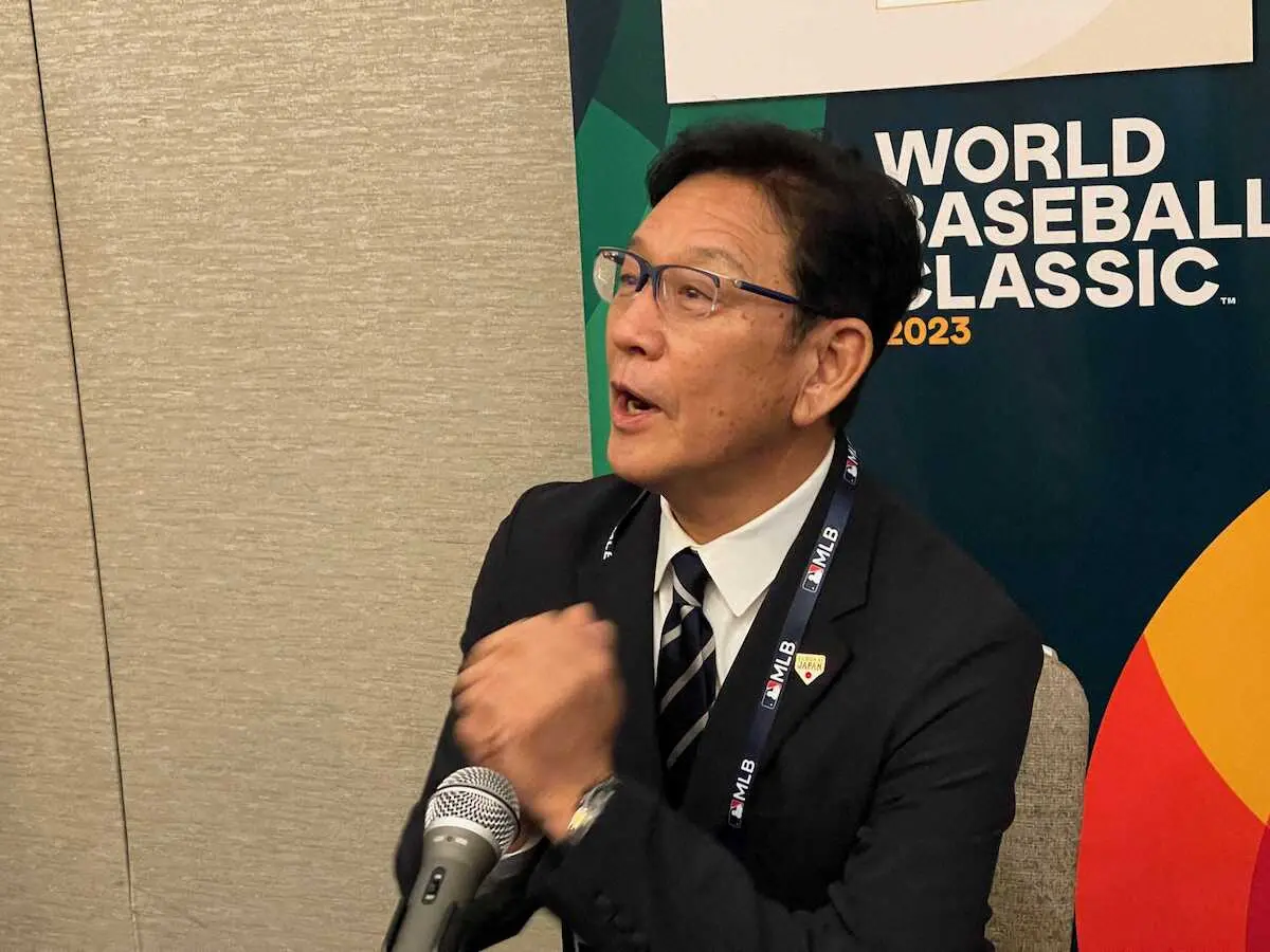 【画像・写真】侍・栗山監督WBCメディアデー参加　ダル口説き文句は「一生に1回でいいからメンバー表に書かせてくれ」