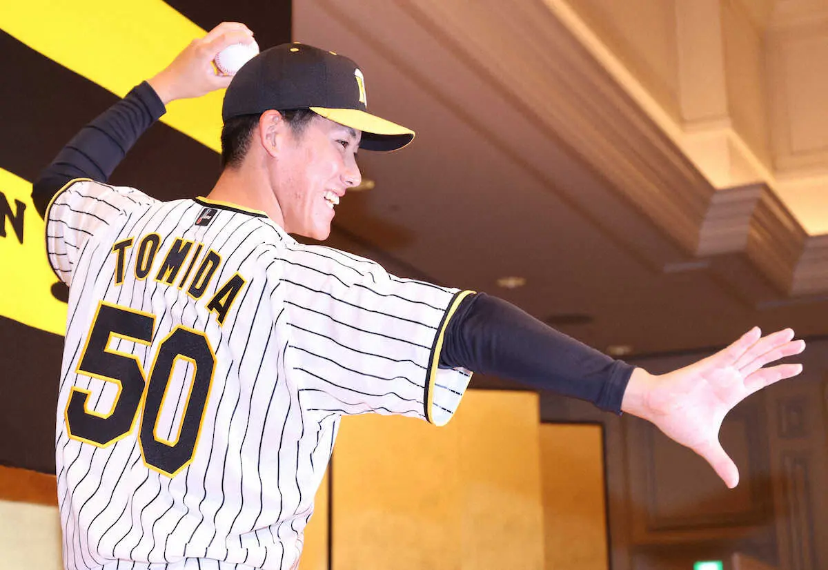 【画像・写真】阪神ドラ6・富田が下克上誓う「順位は関係ないと、これから入ってくる人たちに伝えられるような選手に」