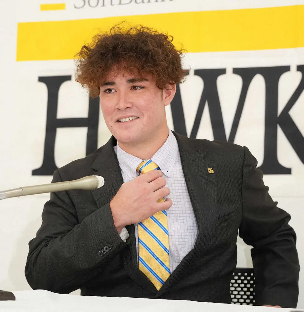 【画像・写真】ソフトバンク・リチャード「死ぬかと思った」プエルトリコでの体験語る　160万円減の1000万円で更改