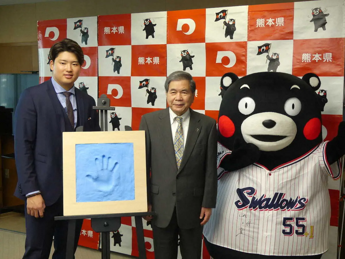 【画像・写真】ヤクルト村上　「熊本県民栄誉賞」受賞　「たくさんの熊本のみなさまのおかげ」