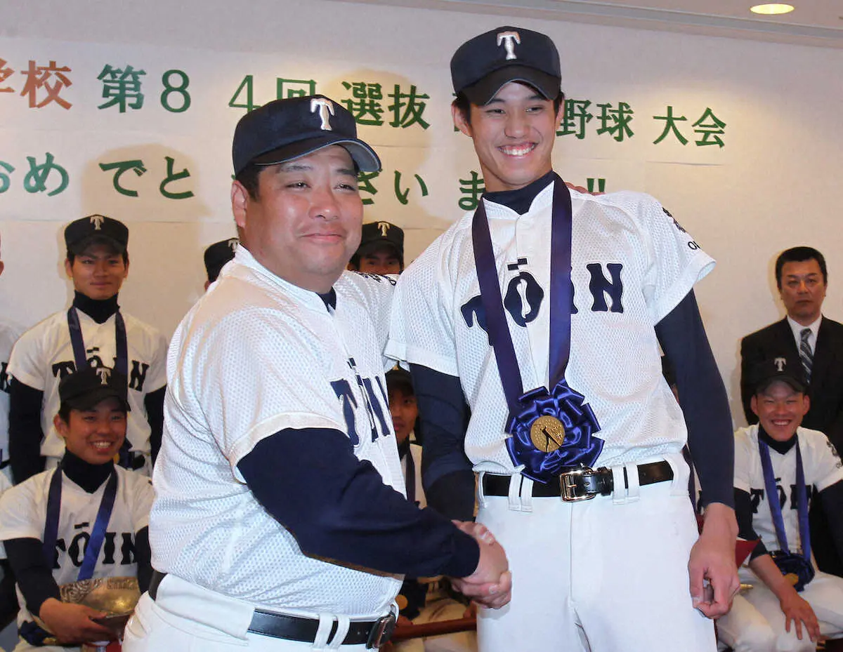 【画像・写真】メジャー移籍の藤浪に大阪桐蔭・西谷監督がエール「10年一区切り、新しい舞台でやってくれると思う」
