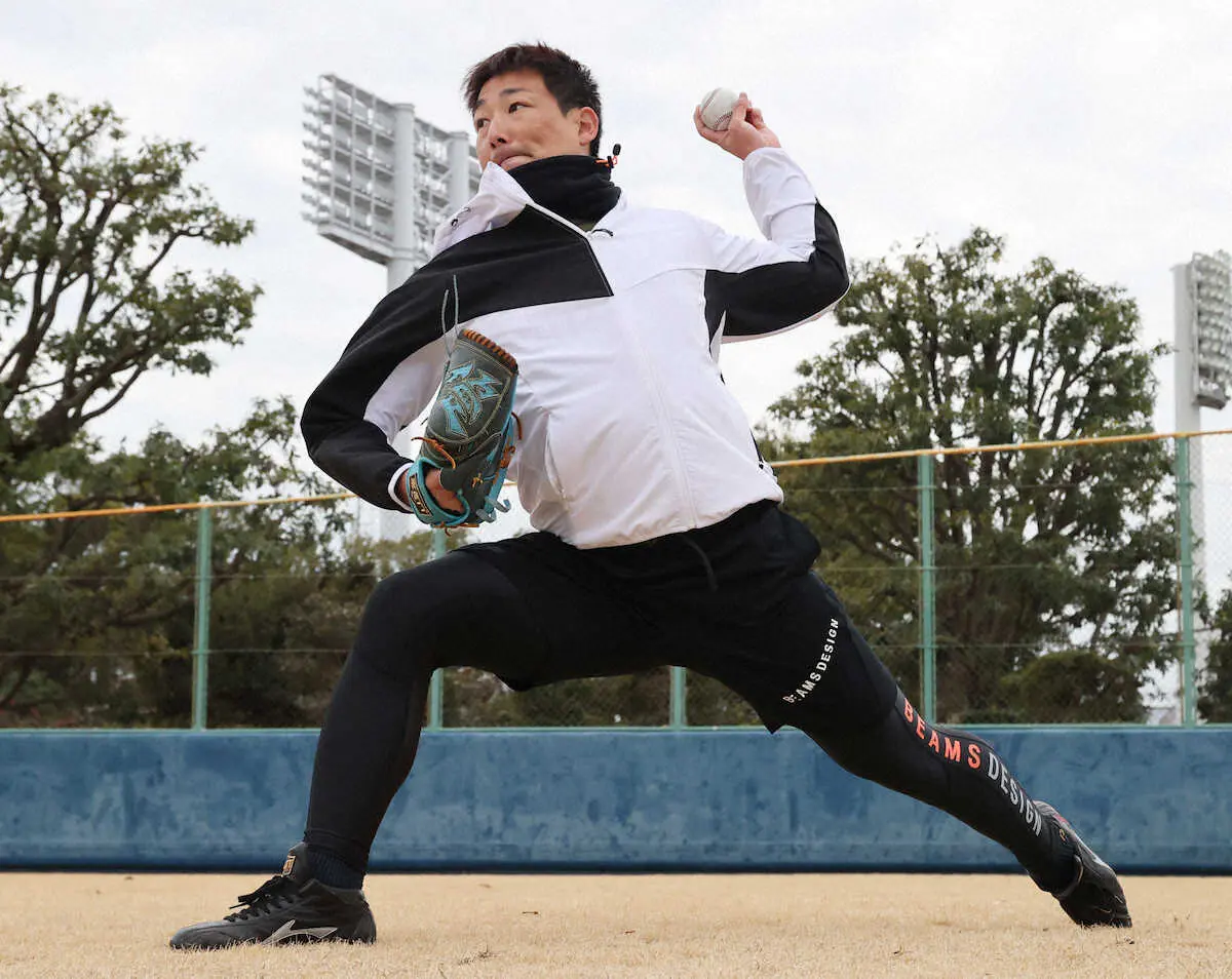 【画像・写真】阪神・岩崎「順調にきています」地元・静岡で自主トレ公開