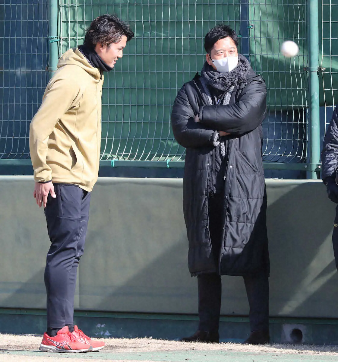 【画像・写真】アスレチックス・藤浪の自主トレ　藤川球児、糸井嘉男両氏が激励