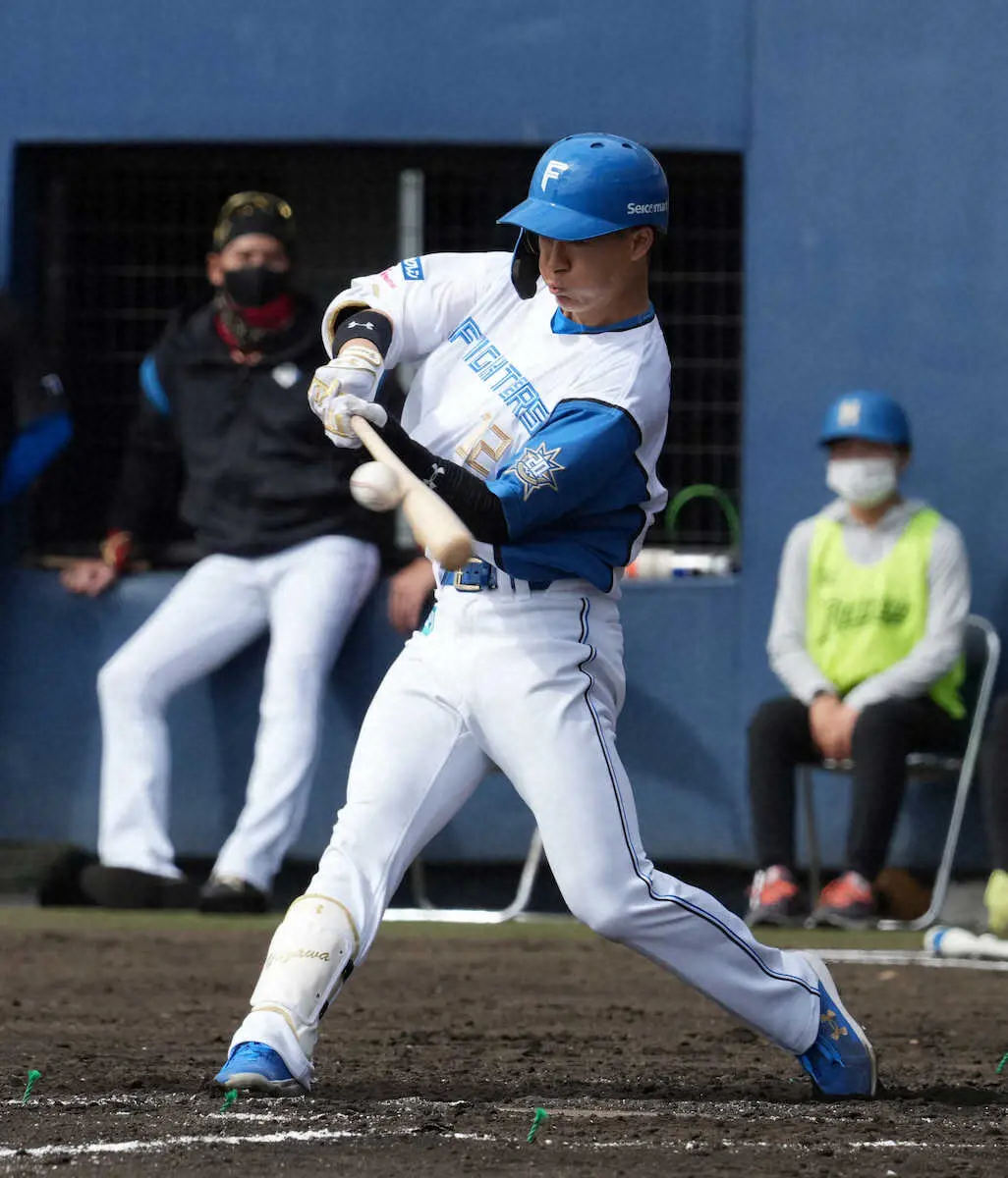 【画像・写真】日本ハム1位・矢沢　実戦デビュー2打数無安打も収穫「思っていたよりも大丈夫」