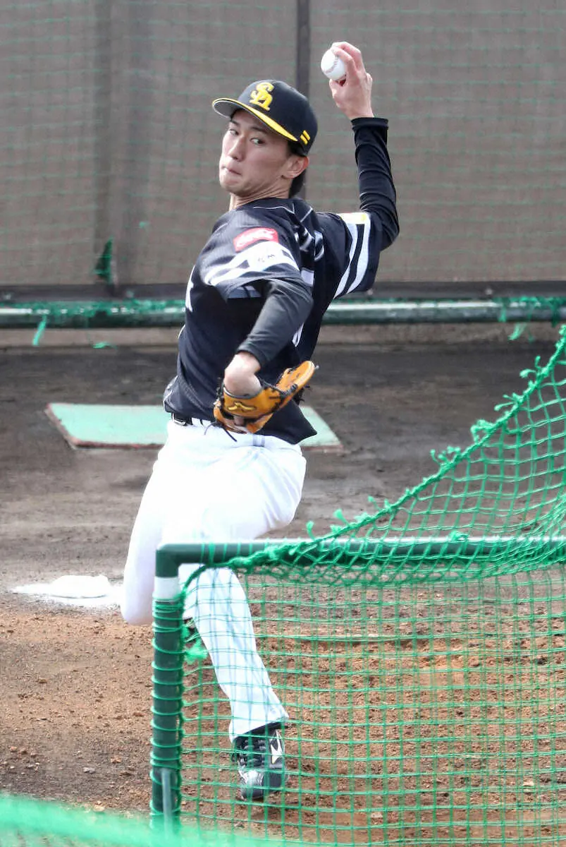 【画像・写真】ソフトBドラ2・大津　多彩6球種で栗原らを幻惑　藤本監督も「面白い」開幕1軍へ前進