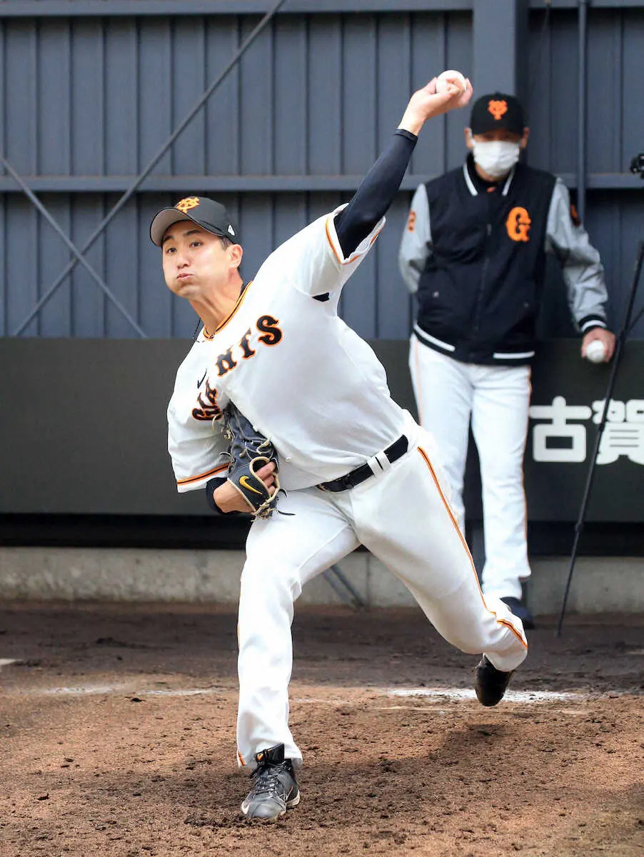 【画像・写真】巨人の1メートル90左腕・横川を原監督が評価「タワーマンピッチャーがまた増えたね。迫力が出た」