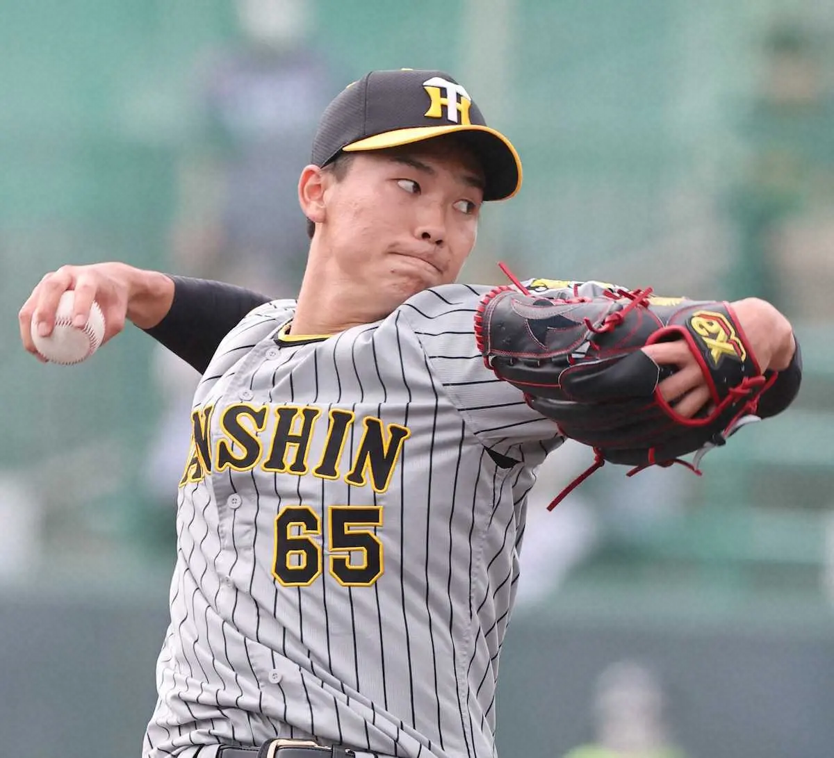 【画像・写真】侍ジャパンの阪神・湯浅　シート打撃でまさかの3連打も新球「横滑り」スライダーなど試投