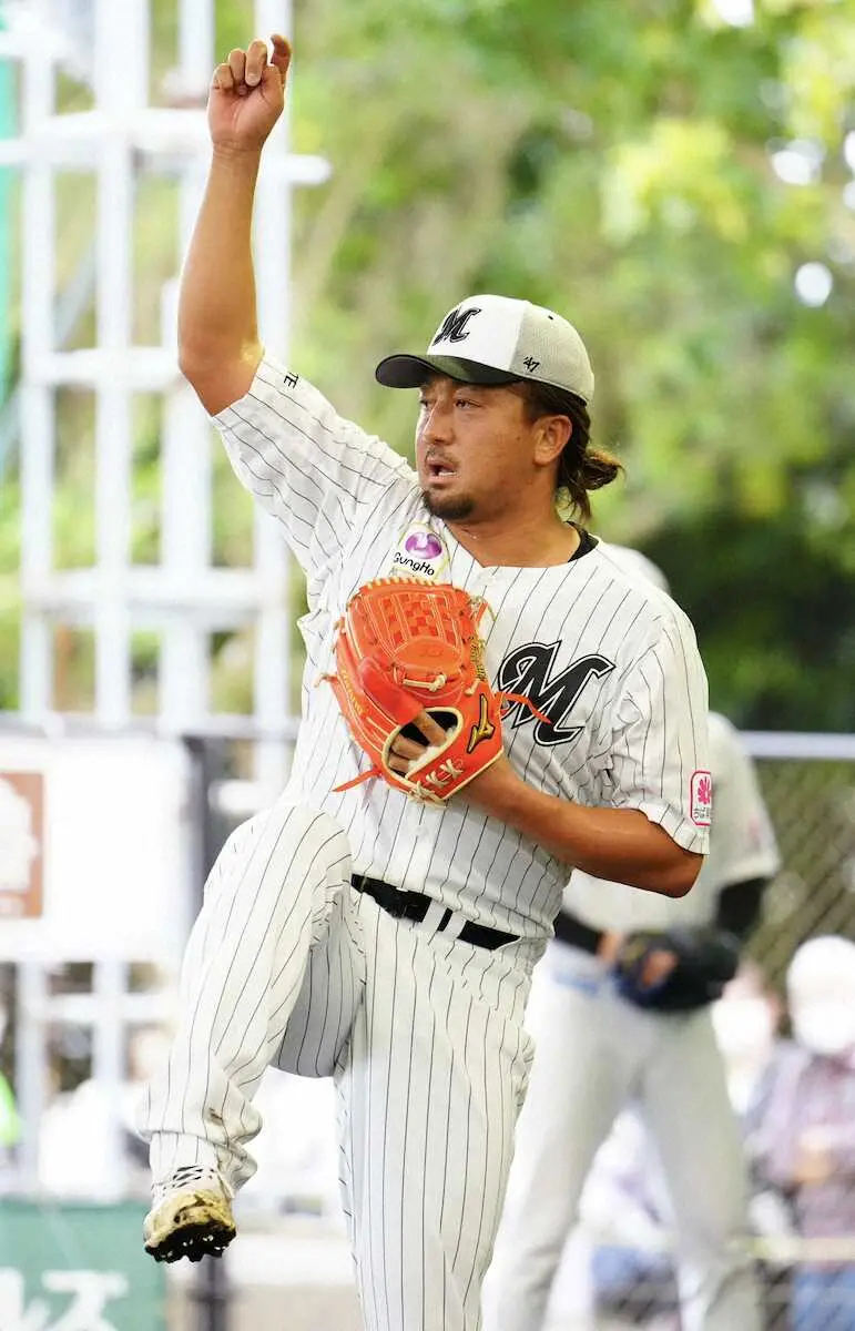 【画像・写真】ロッテ・沢村　NPB球で初ブルペン　変化球交え23球「もっと慣れなければいけない」