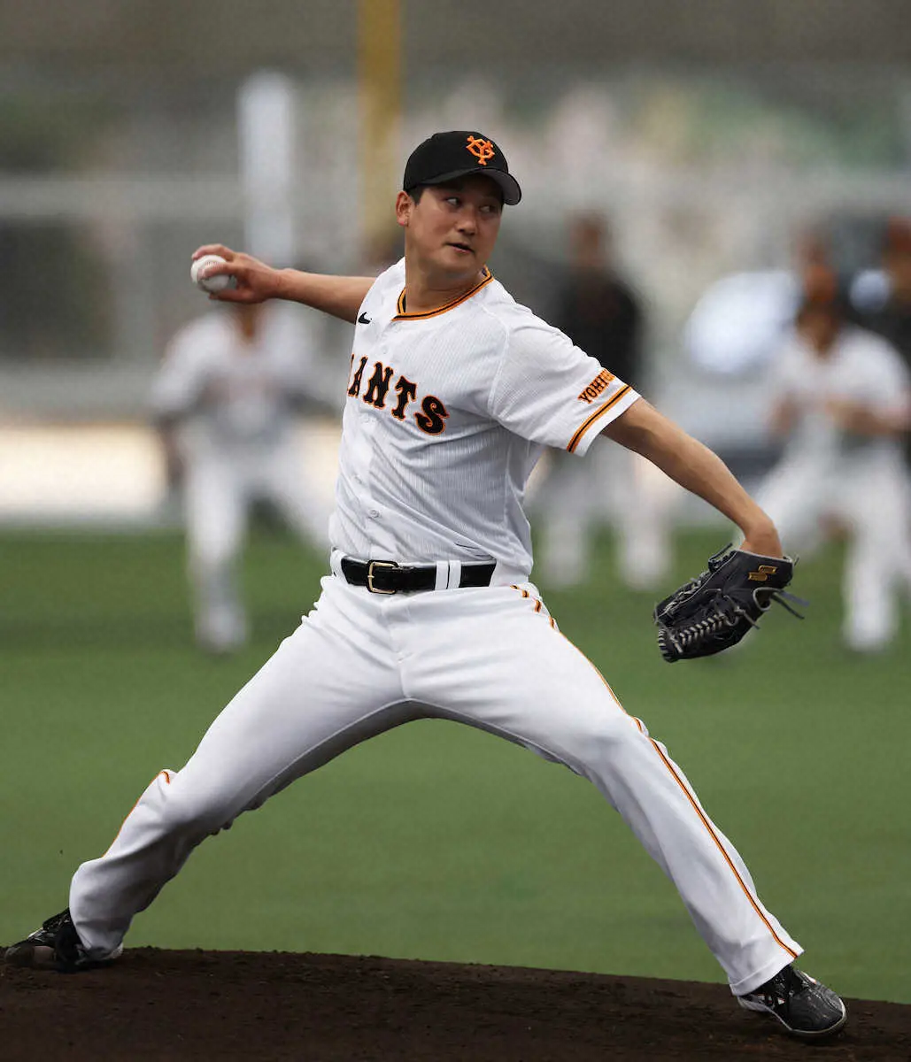 【画像・写真】巨人・三上　新天地で復活へ持ち味アピール　初シート打撃登板「いろいろな感覚を感じることをテーマに」