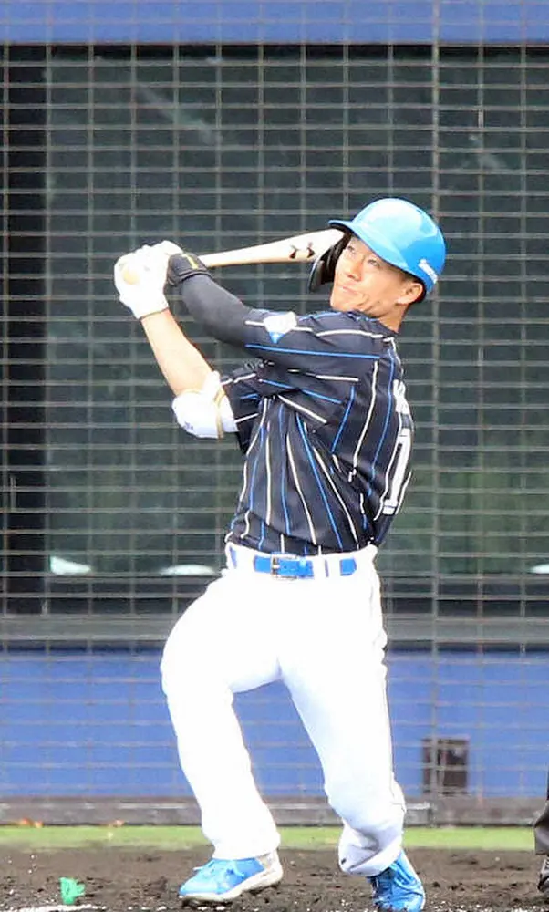 【画像・写真】日本ハムの二刀流ドラ1矢沢　実戦9打席目で待望の“プロ初安打”　田中正義からH