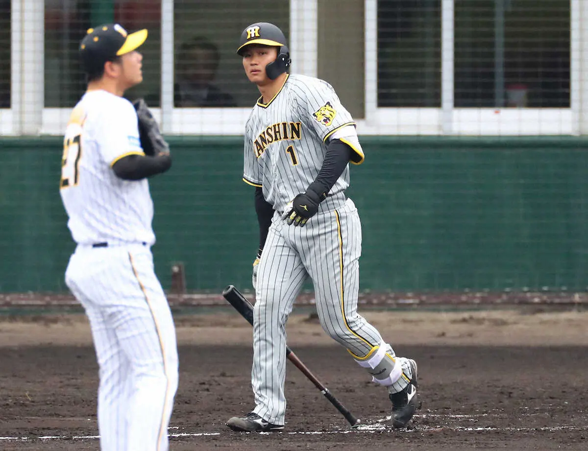 【画像・写真】阪神　ドラフト1位・森下、プロ初打席は四球