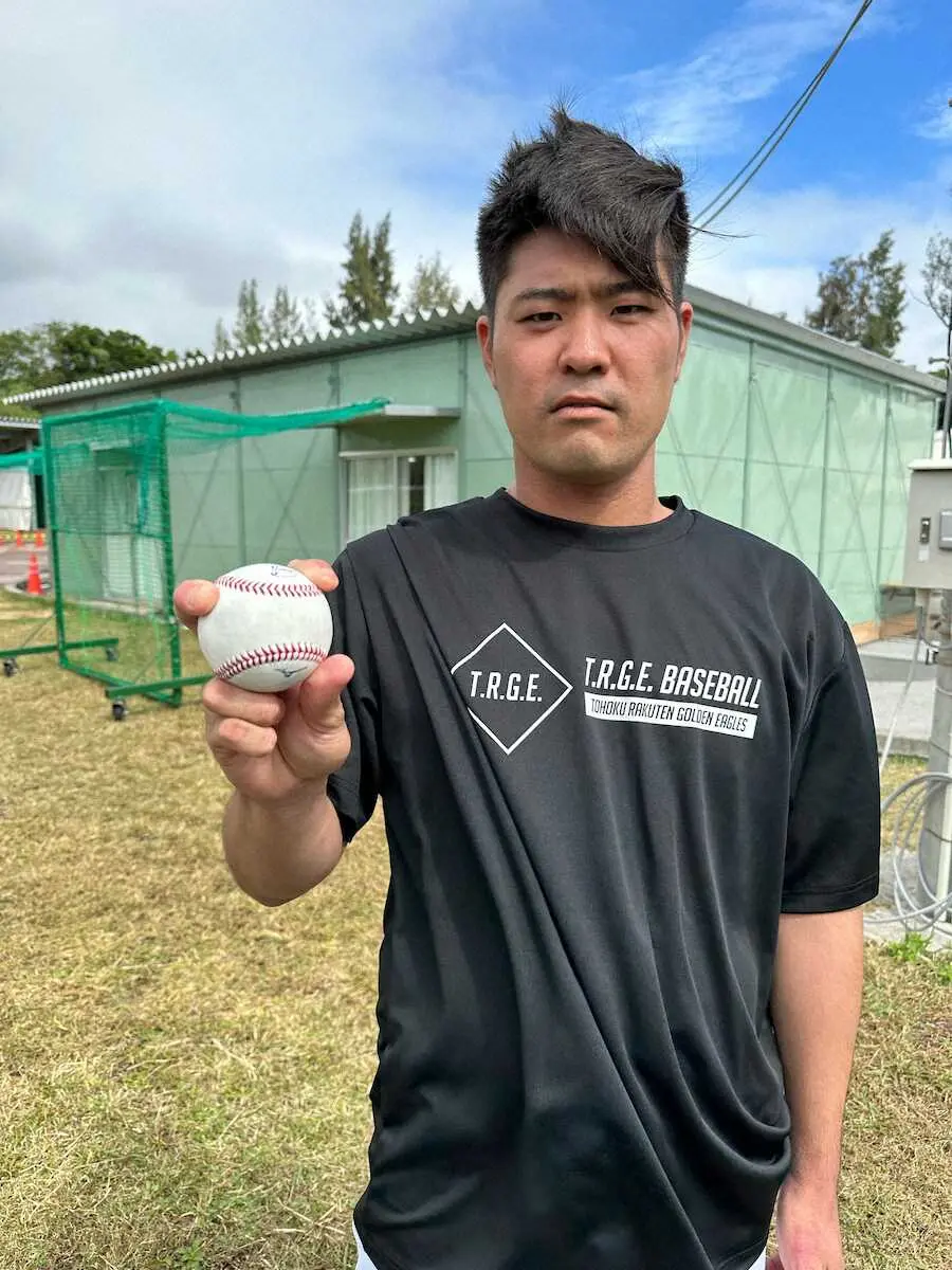 【画像・写真】楽天“開幕投手”内間が新球スプリット試す「追い込んで空振り奪えれば」