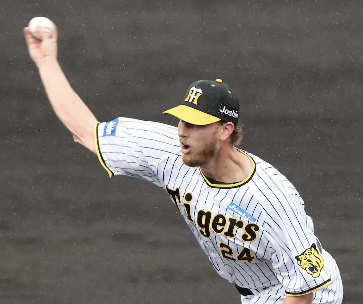 【画像・写真】岡田監督快投に一安心「ボールが重い」　阪神のB・ケラーが剛球披露　ローテ争いへ全持ち球試投