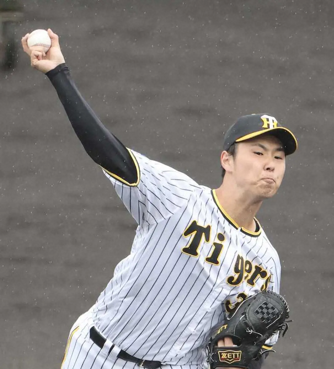 【画像・写真】阪神・浜地　昨季超えへ上々初実戦　岡田監督が直球高評価「タイミング取りづらいんやろな」