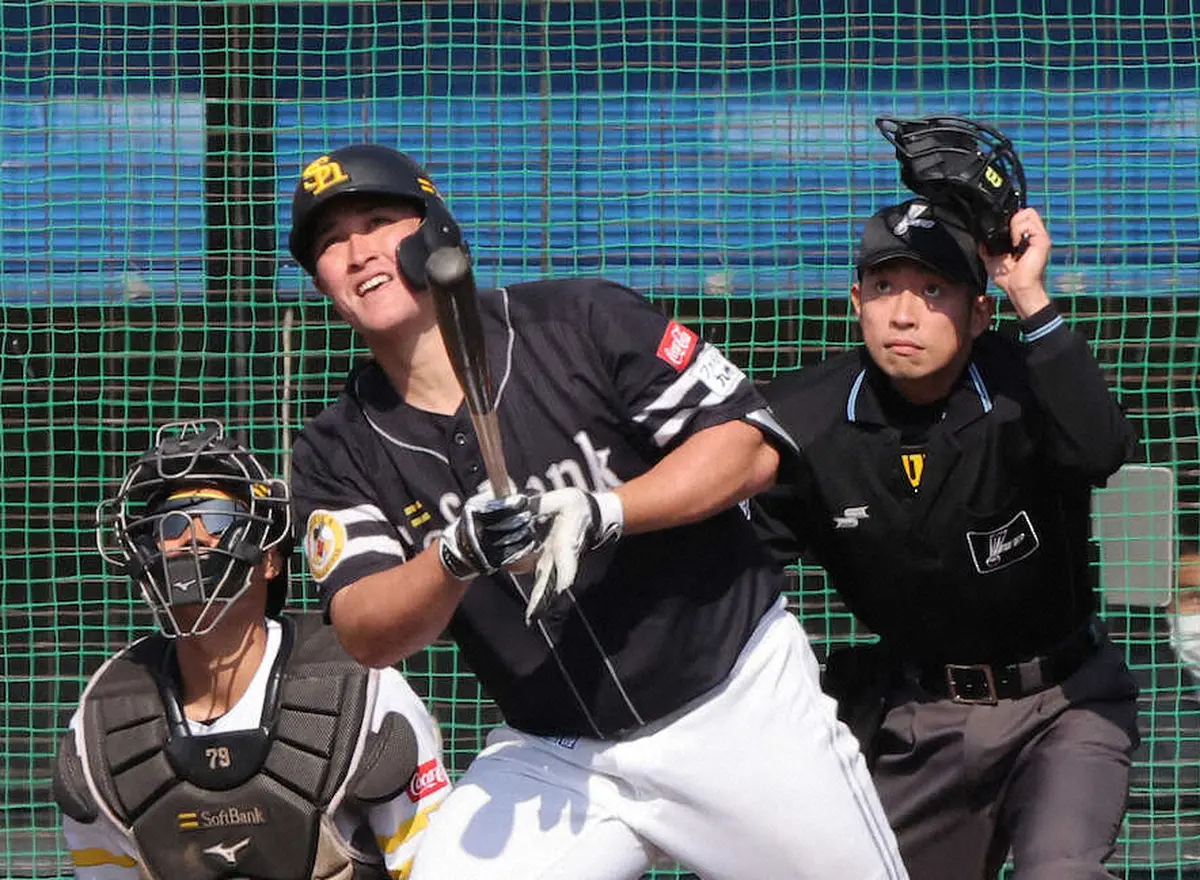 【画像・写真】ソフトB・リチャード　10番打者に発奮1号！　悔し涙から6日…藤本監督の起用に一発回答