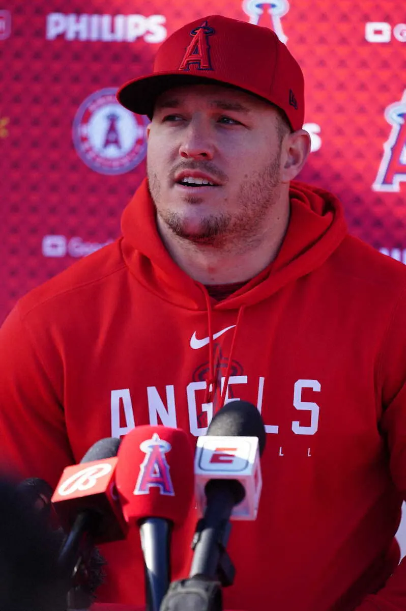 【画像・写真】WBC米主将トラウト　大谷攻略法「打つ秘訣？それはないよ」　大会2連覇へ意気込み「プレーを楽しみに」