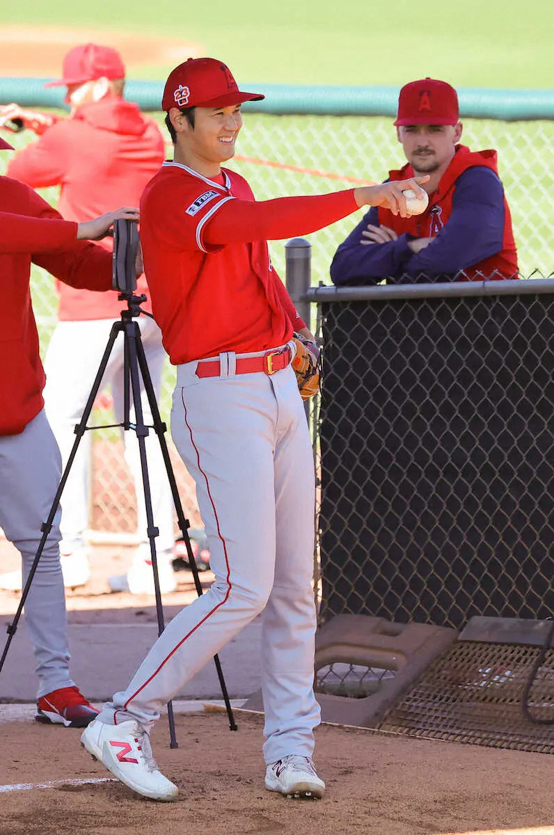 【画像・写真】エンゼルス・大谷「もう10秒？」　新ルールのピッチクロック対応へ1球ごとに時間測定
