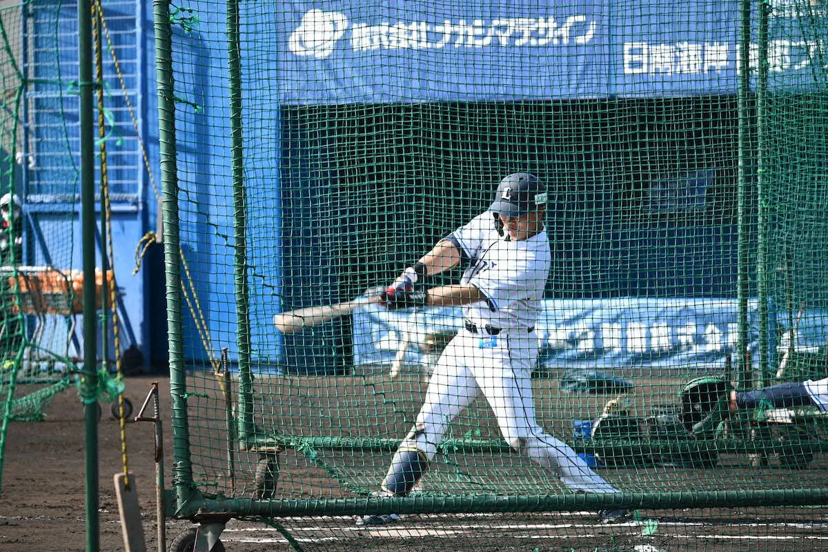 【画像・写真】西武ドラ1・蛭間　実戦形式で5打数2安打と快音「積極的に振りにいけたことが良かった」