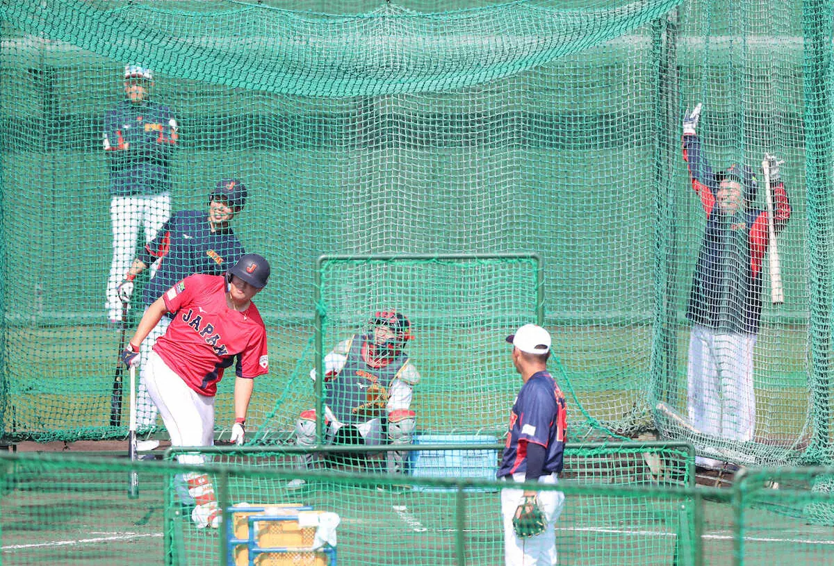 【画像・写真】【侍ジャパン】山川　特打で“共演”の村上は「リスペクトしかない。最強」速球対策は「ポンって合わせる」