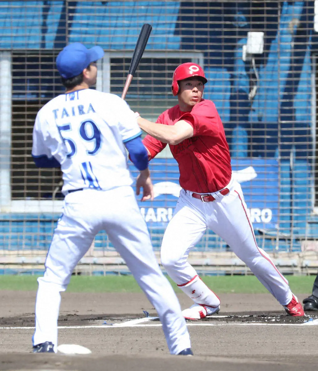 【画像・写真】広島・秋山　1番でいきなり貫禄の安打も「振りにいったボール、見逃したボールもまだズレがある」