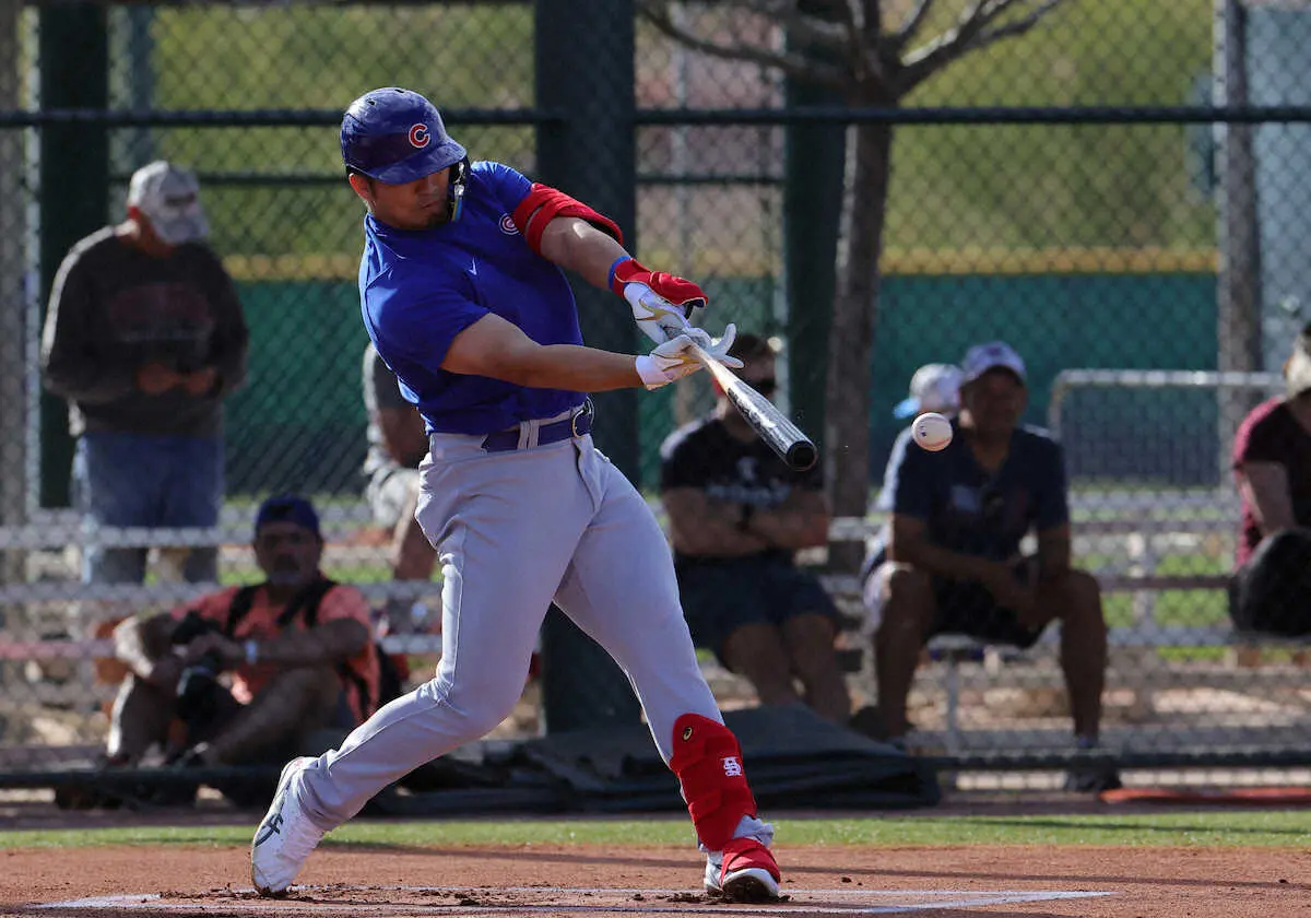 【画像・写真】カブス・誠也　自身最重量106キロボディーで柵越え連発　「今はWBCのことしか頭にない」