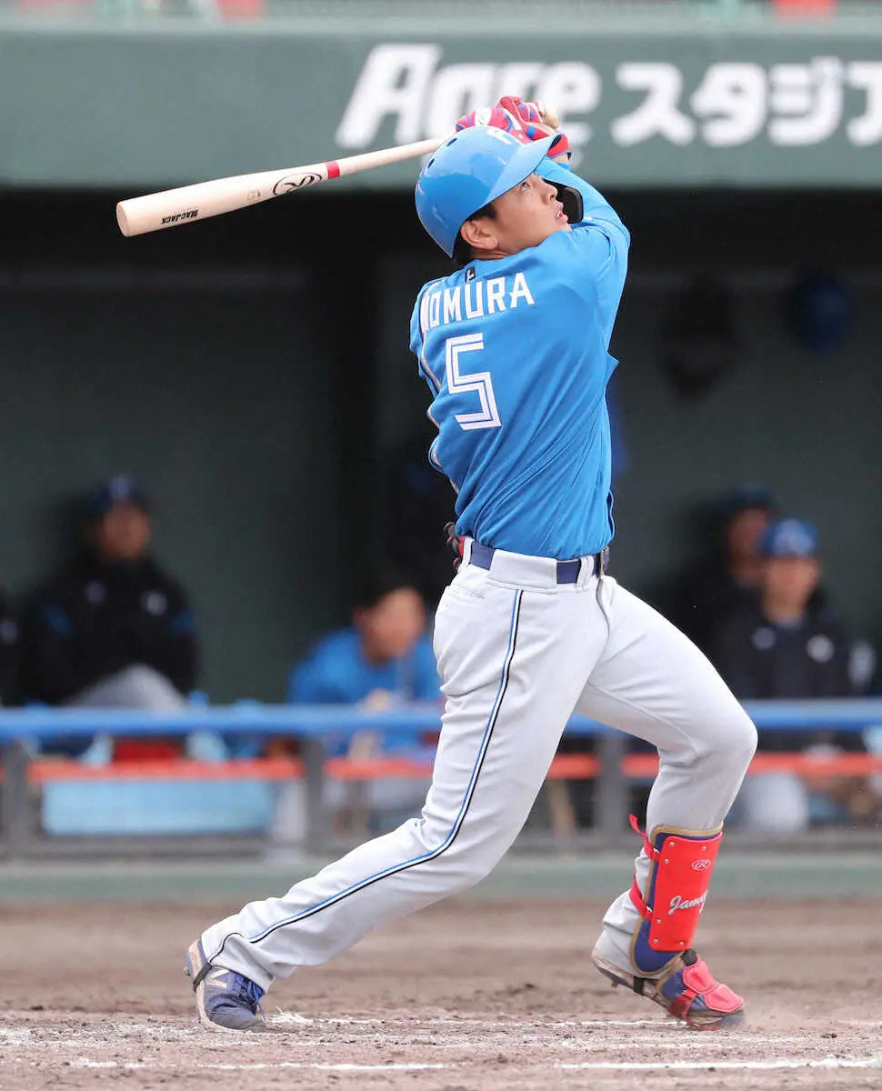 【画像・写真】日本ハム・野村「チャンスを逃すわけにはいかない」　新庄監督の期待応えた“今季1号”