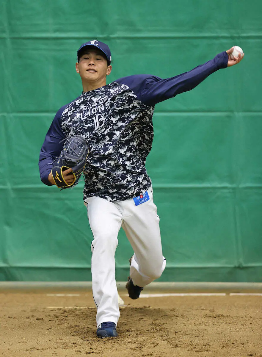 【画像・写真】西武・浜屋　今春初対外試合、25日のロッテ戦先発「打たせて取れるように」