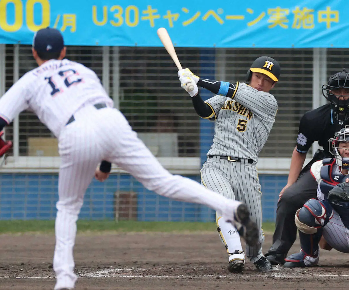 【画像・写真】阪神・近本、ヤク払い任せろ！　昨季苦手相手に2安打2得点の好スタート