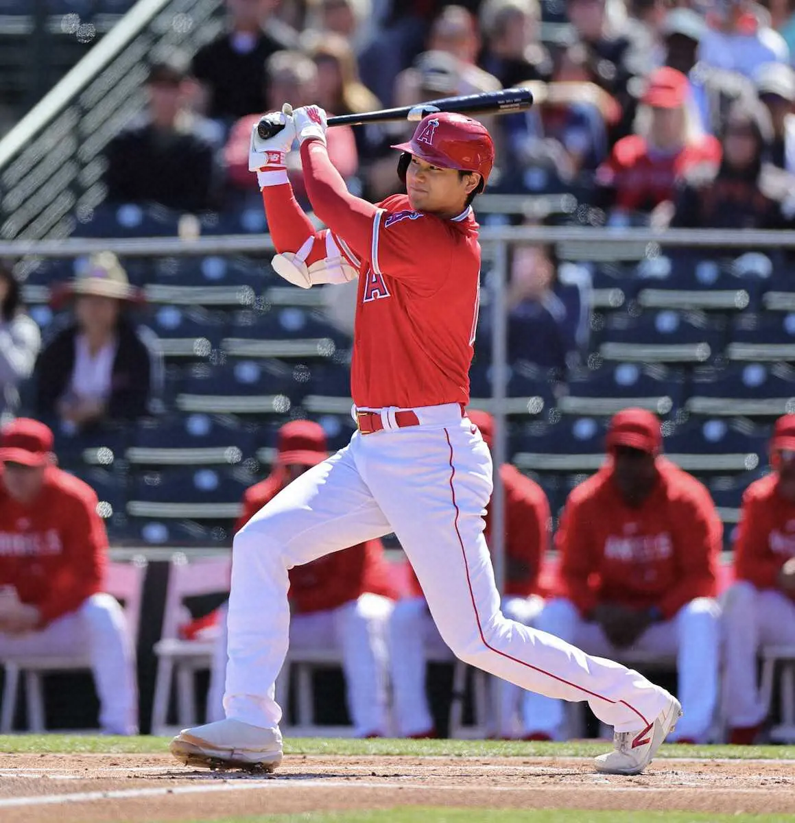 【画像・写真】エンゼルス大谷　OP戦2試合連続安打　昨季15勝右腕から中前打