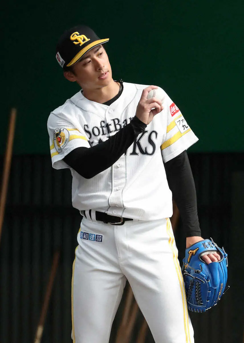 【画像・写真】ソフトB・板東「大谷スライダー」習得に意欲「横に滑る球種があればと思って」