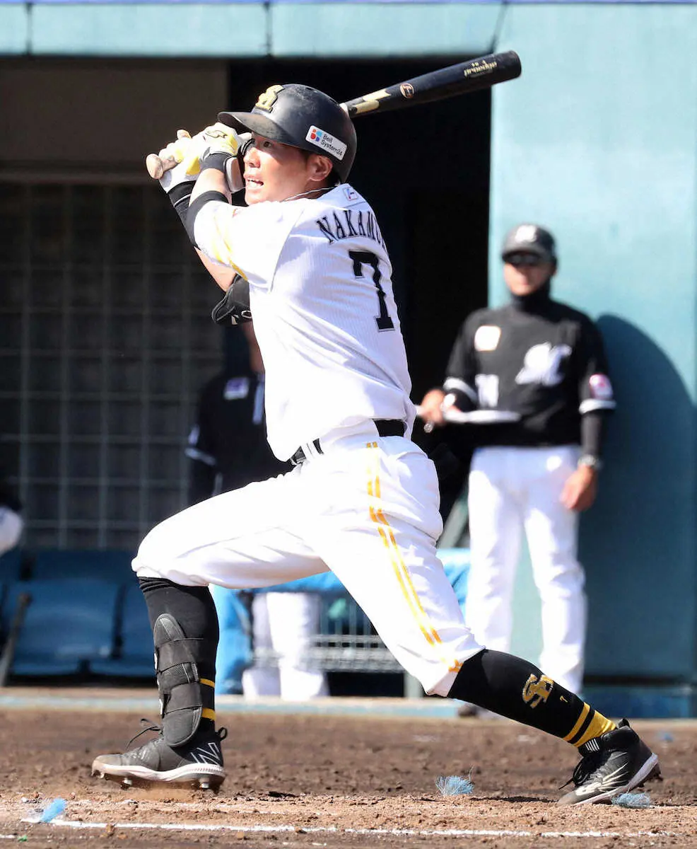 【画像・写真】ソフトB・中村晃　好調キープの2安打3打点「いい緊張感の中、いいスイングができた」