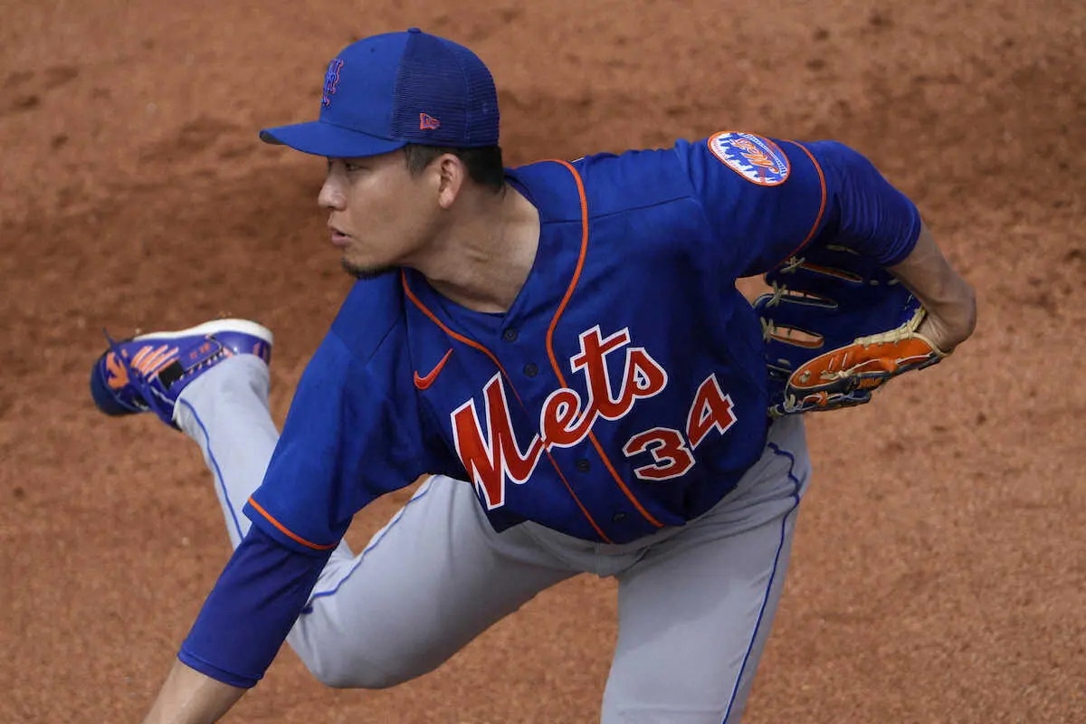 【画像・写真】メッツ・千賀　変則の実戦形式で32球に納得顔　最速158キロ「まずまず」