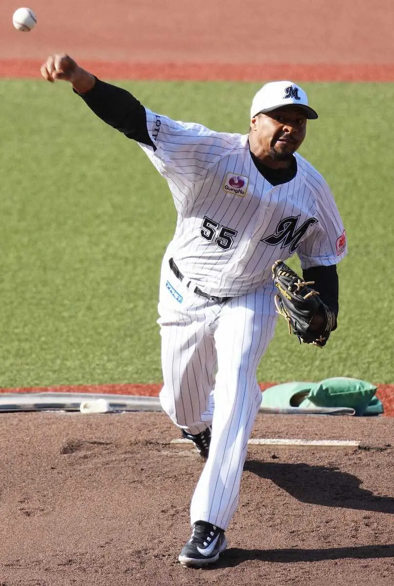 【画像・写真】ロッテ・ペルドモ　本拠地で入団会見「優勝だけが目標」会見前のライブBPでは21球投じ安打性1本