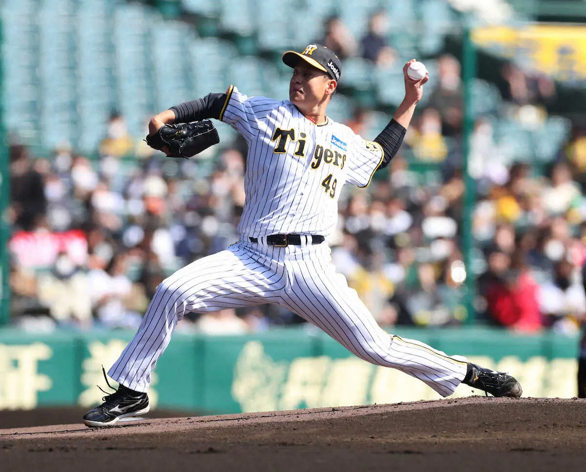 【画像・写真】阪神・大竹　10年ぶり甲子園登板も、3回4失点とセットからの投球に課題残す