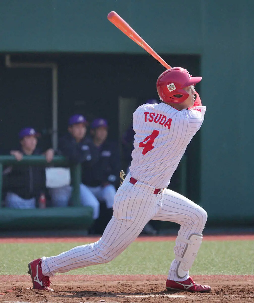 【画像・写真】三菱重工Eastのプロ注目・津田が復調3打点―横浜高時代の同級生ENEOS度会にもライバル心