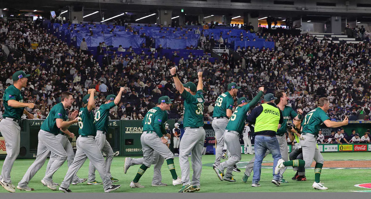 【画像・写真】オーストラリア　3発本塁打攻勢で熱戦制した！ニルソン監督「誇りに思う。非常にうれしい」