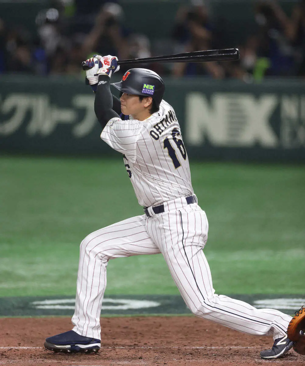 【画像・写真】侍・打でも大谷!あと少しでホームランのフェン直2点二塁打で自ら援護　滑り出し上々2安打2四球2打点