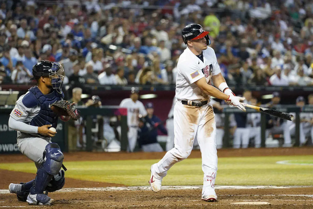 【画像・写真】【WBC】米国代表　盤石の逆転勝利　主将トラウト無安打もナ・リーグ本塁打王のシュワバー豪快弾！