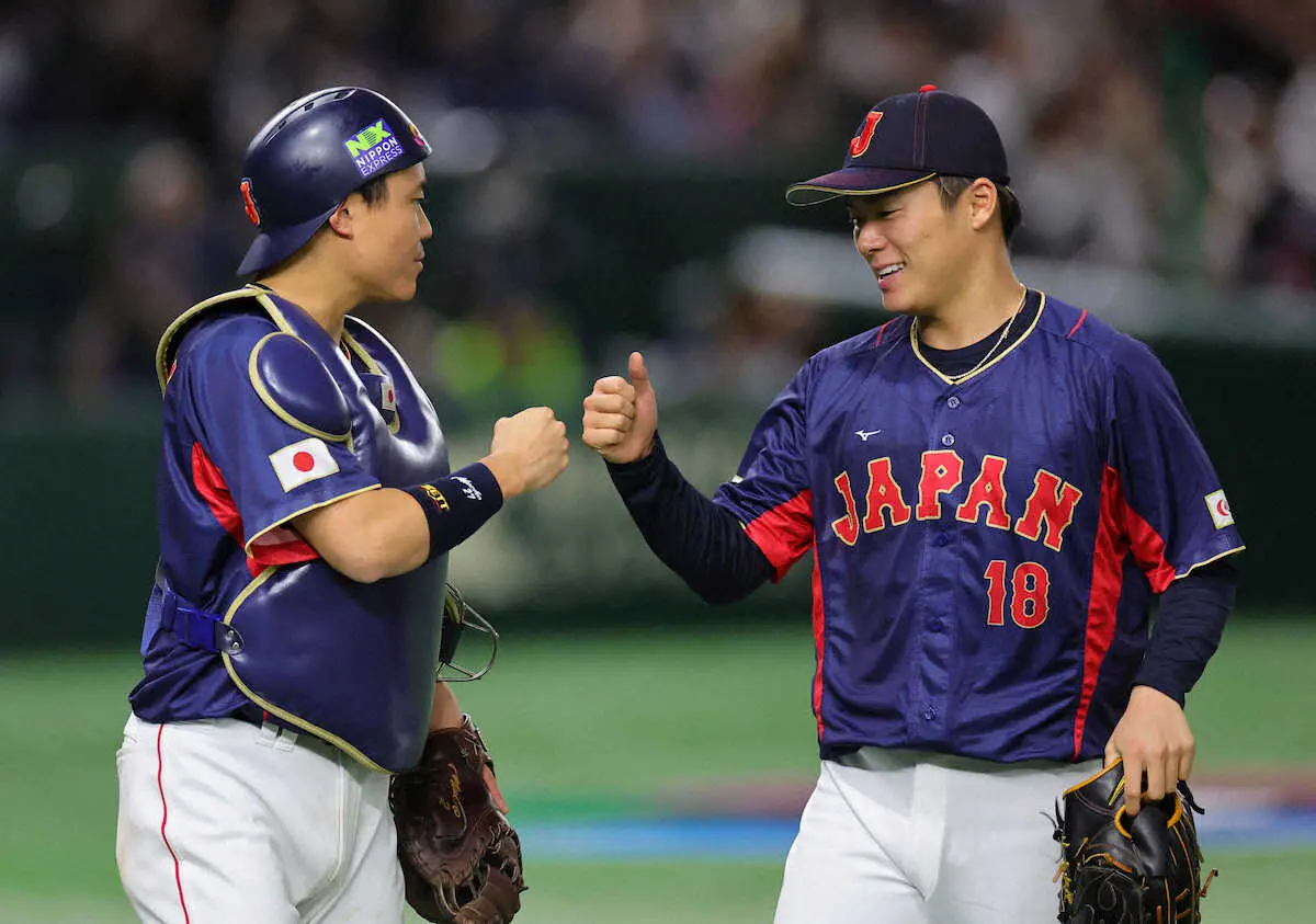 【画像・写真】侍・中村悠平　WBC初安打に続き貴重な適時二塁打！　守備でも由伸好リード