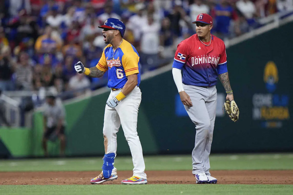 【画像・写真】ベネズエラ　V候補・ドミニカ共和国に逆転勝ち　ベテラン・ペラルタが勝ち越し打